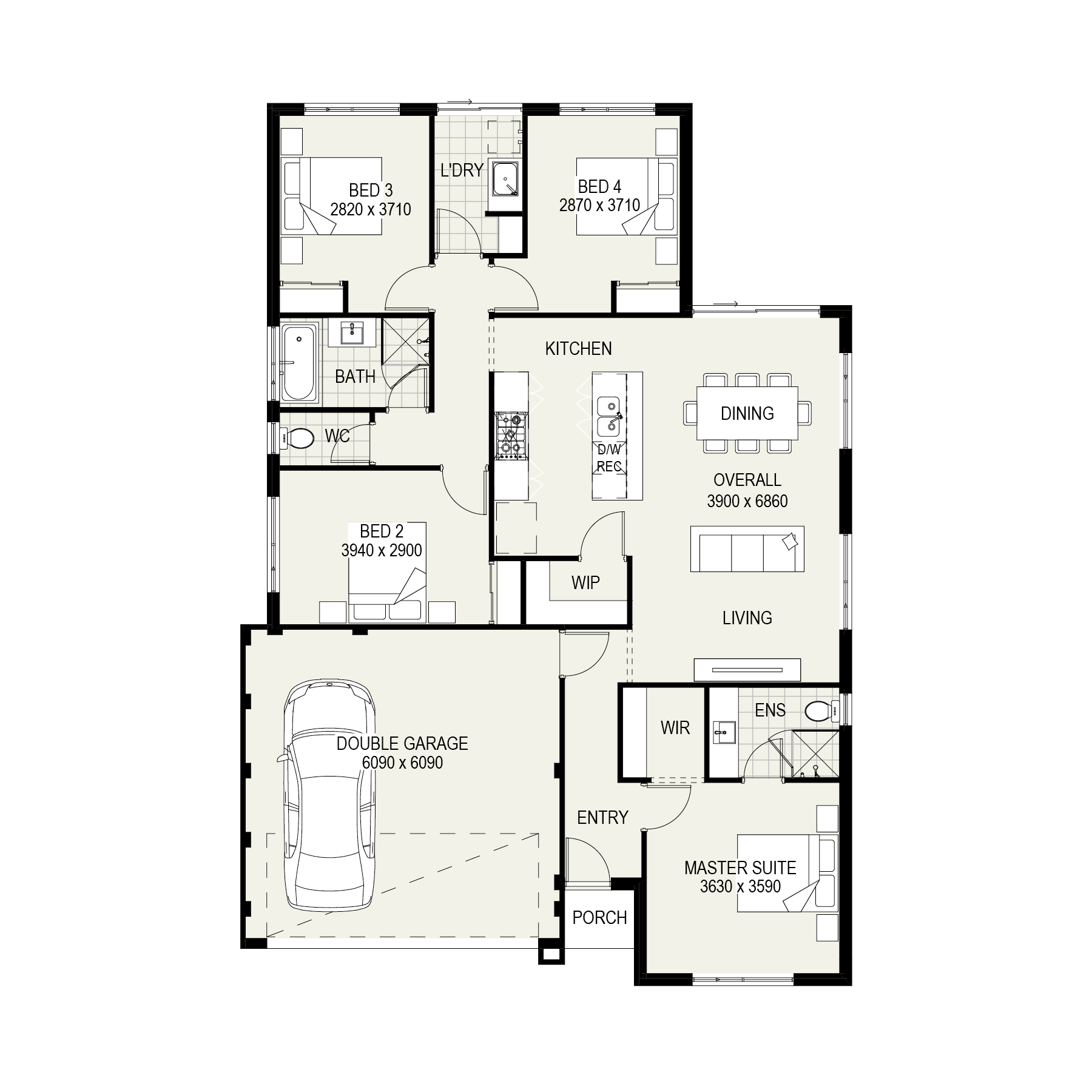 The Caversham floorplan