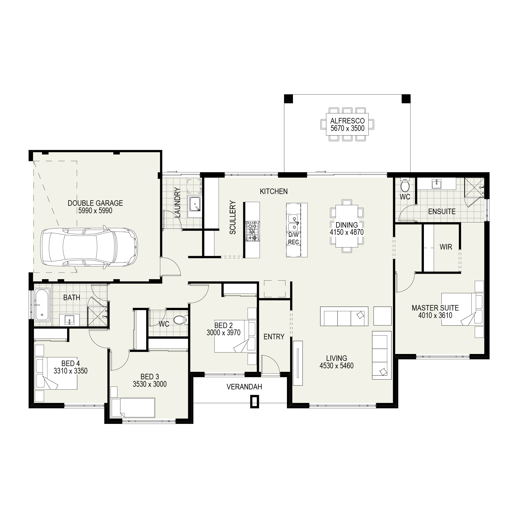 The Busselton floorplan