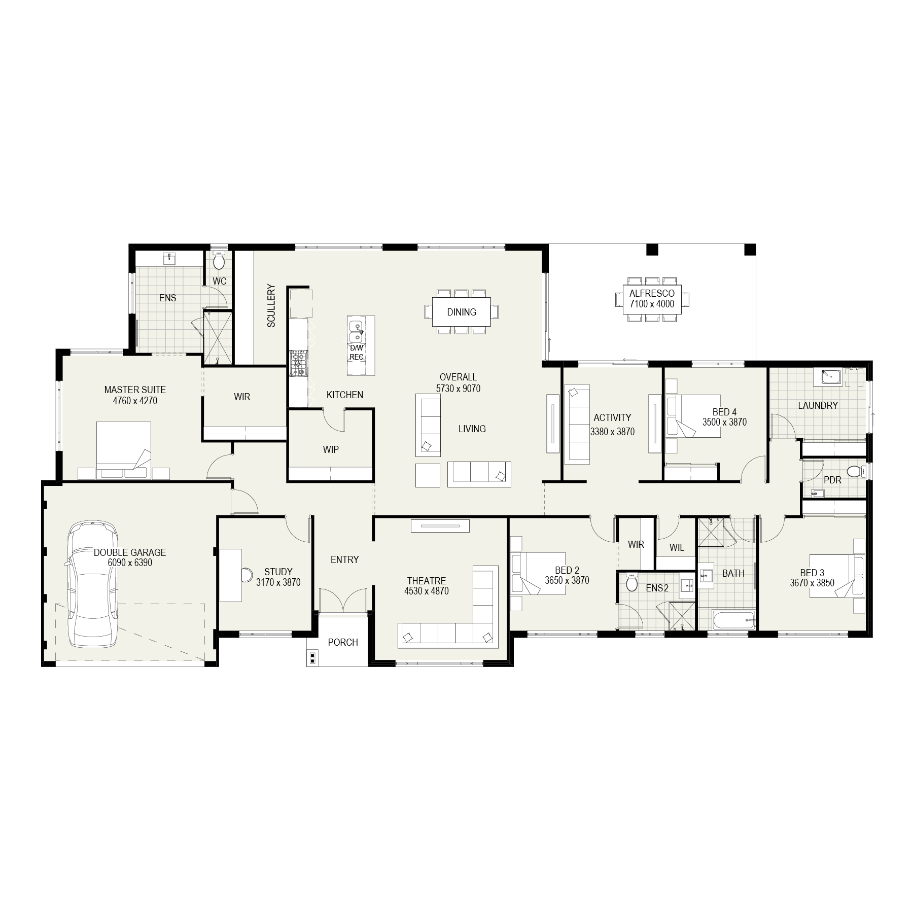 The Bridgetown floorplan