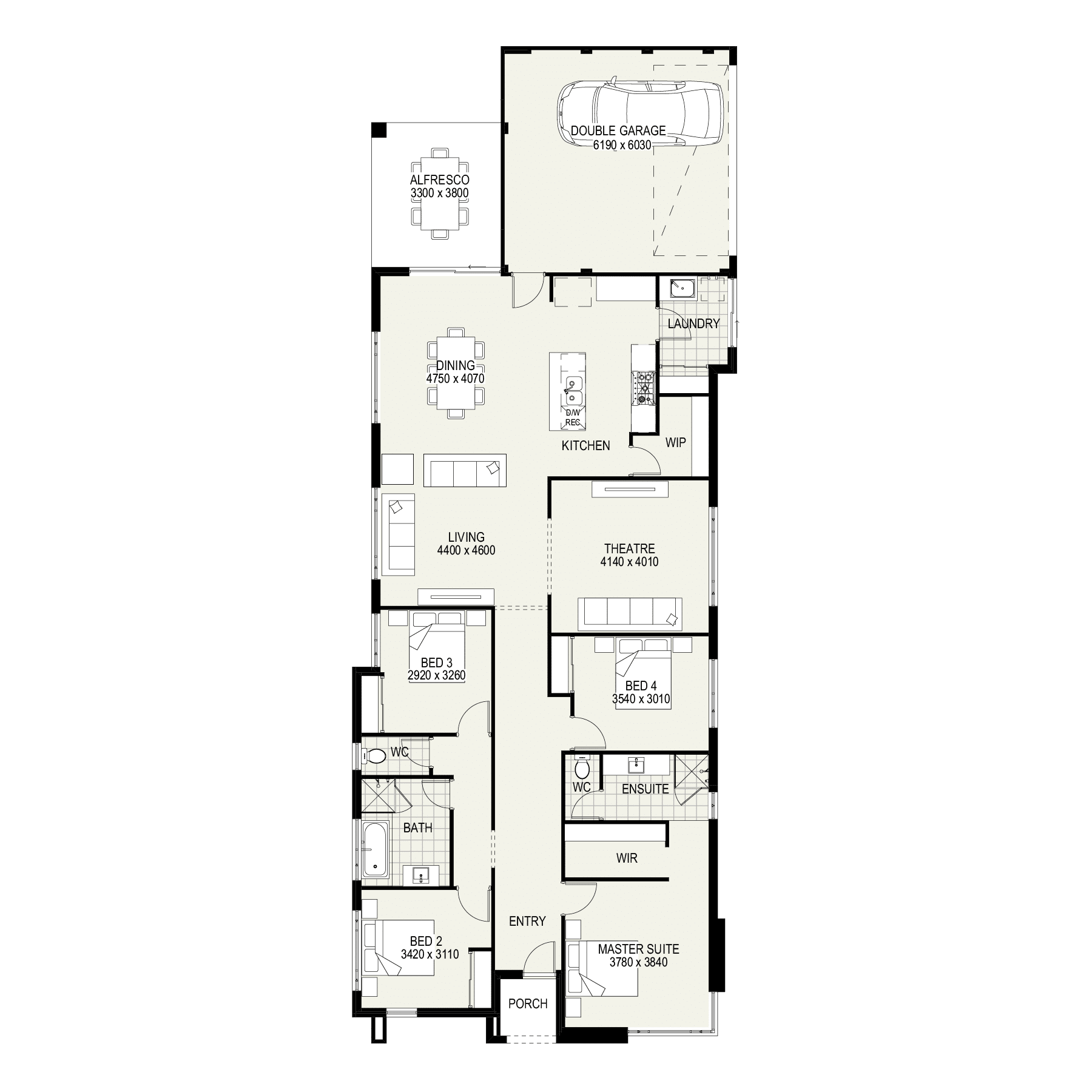 The Augusta floorplan