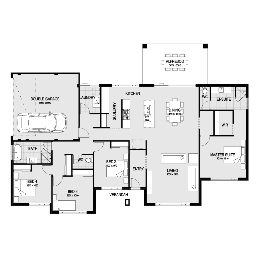 The Busselton floorplan