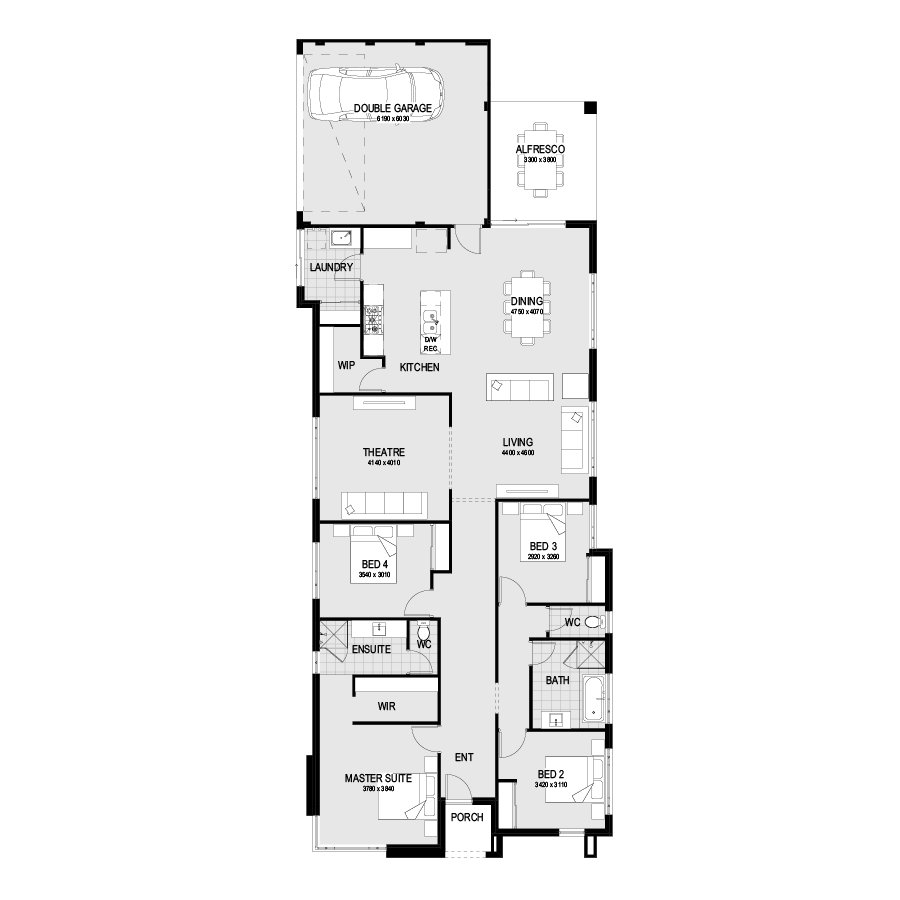 The Augusta floorplan