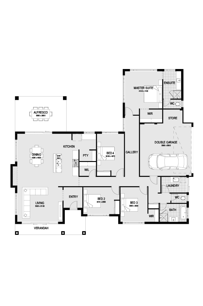 The Kalbarri floorplan